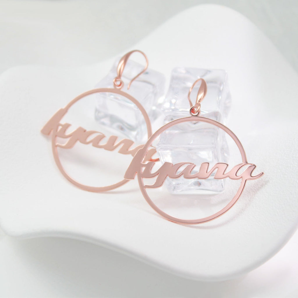 Custom Letter Hook Circle Earrings – Jewelry That Carries Your Story