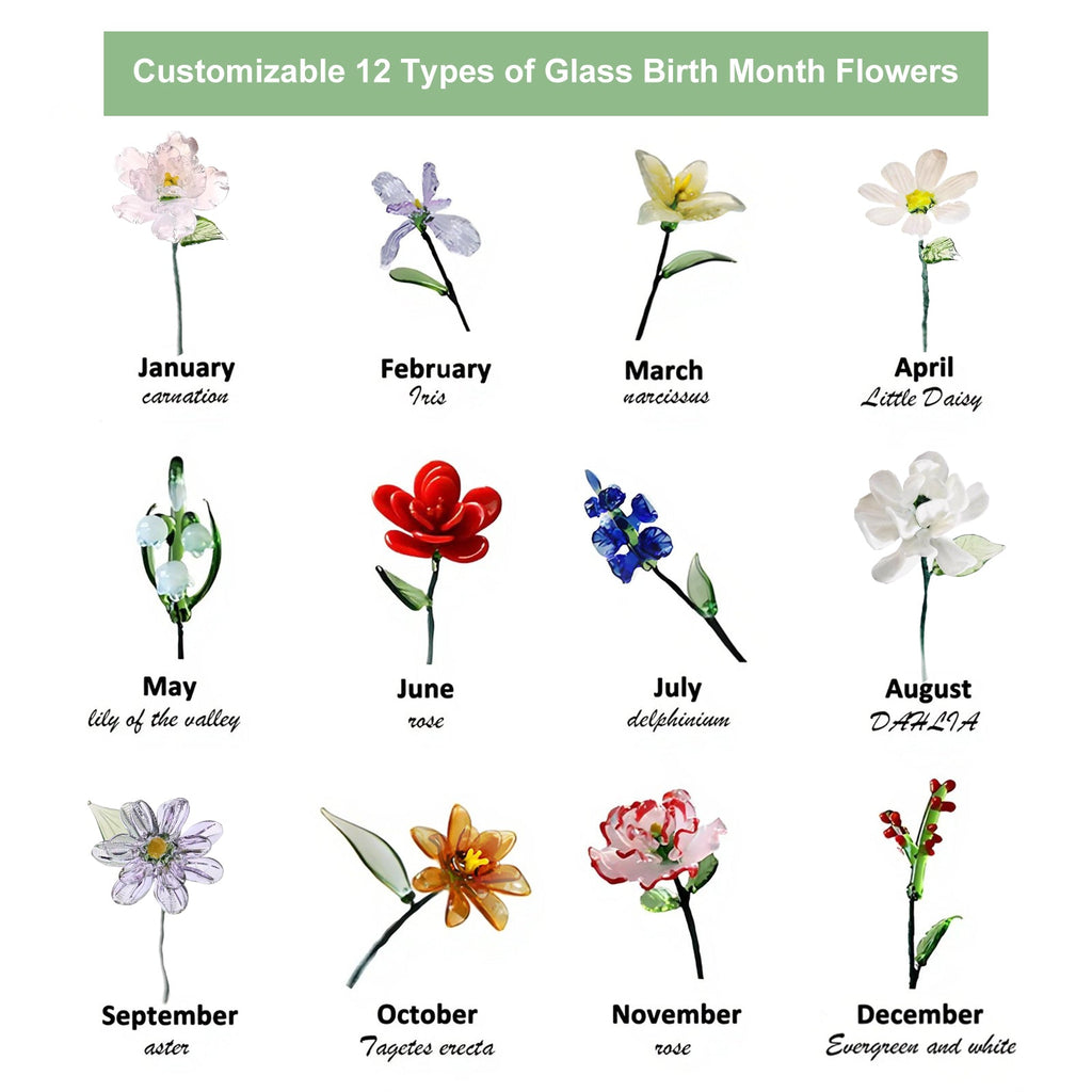 Personalized Granny's Garden Birth Flower Vase With Name – Heartfelt Gift for Mother's Day & Retirement