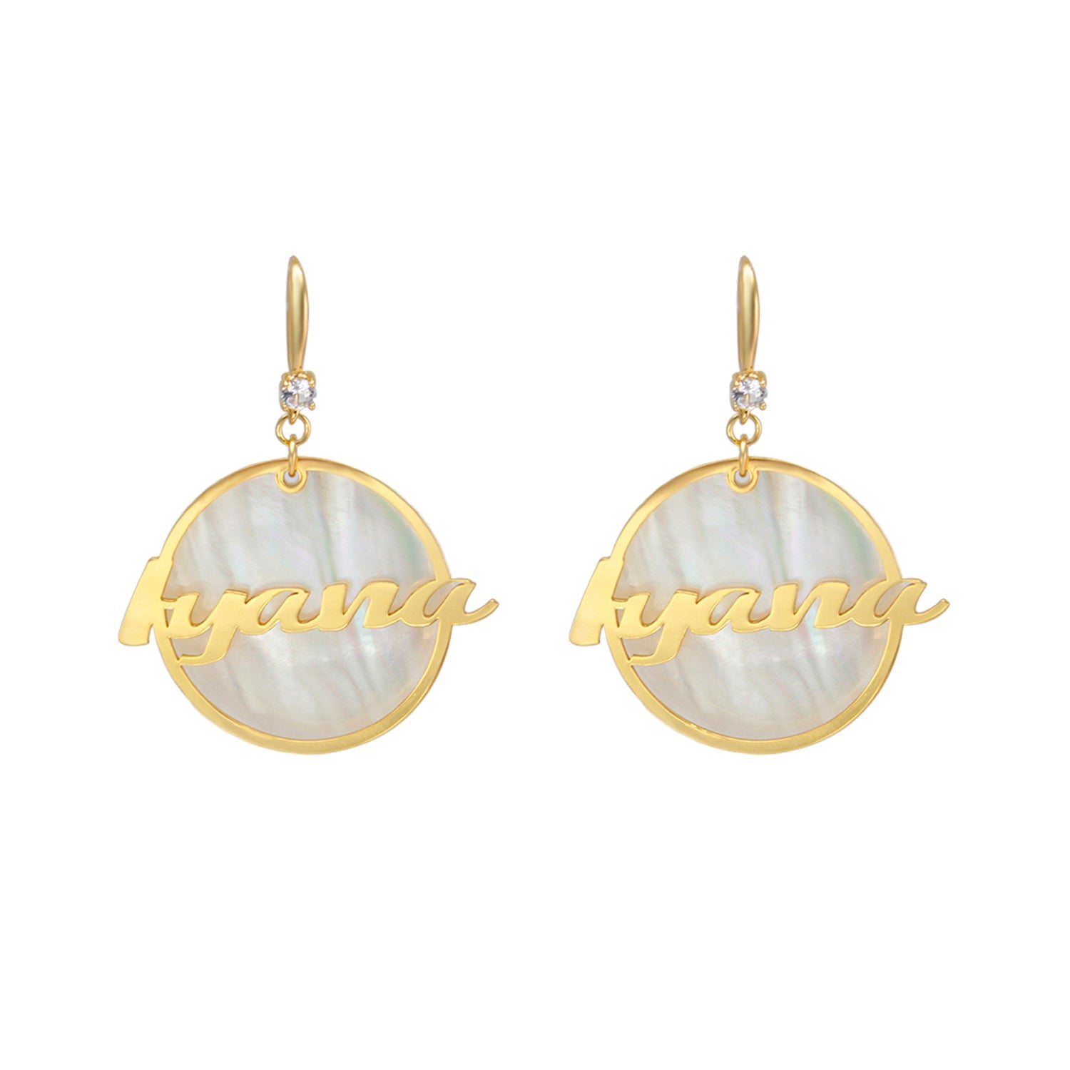 Custom Name Natural Shell Drop Earrings – Jewelry with a Breath of Nature