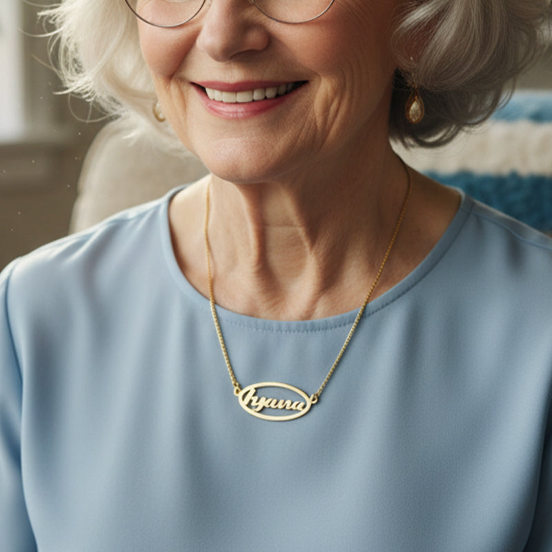 Personalized Heart Name Necklace – Custom Birthday Gift