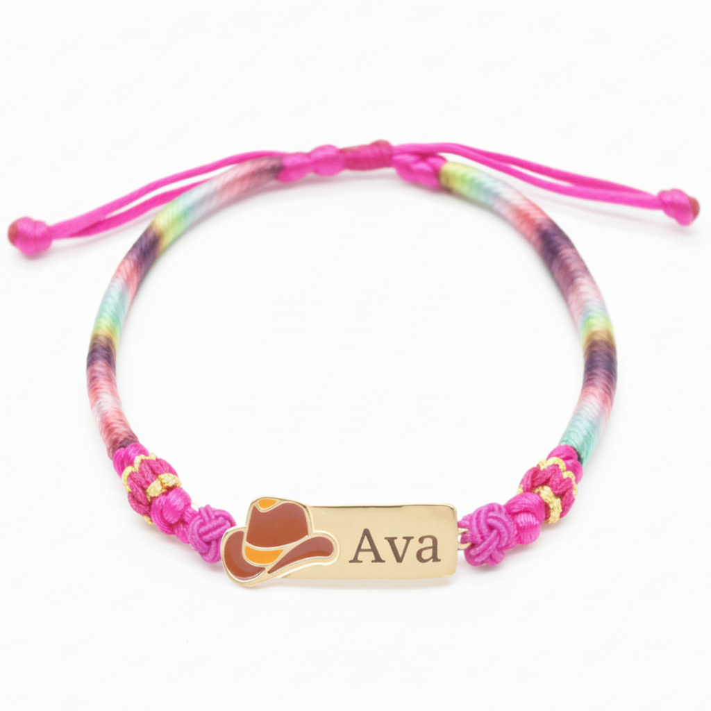 Colorful Cartoon Epoxy Name Bracelet – Personalized Jewelry for Babies & Kids