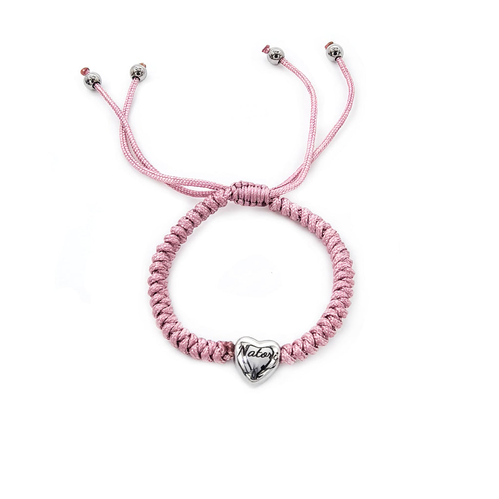 Personalized Braided Heart Name Bracelet – Custom Handmade Jewelry Gift for Her