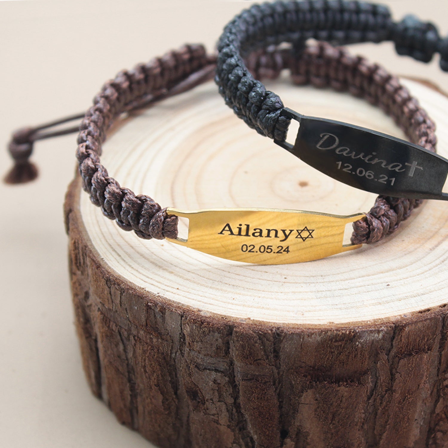 Men’s Braided Leather Custom Name Bracelet – A Gift That Speaks Without Words