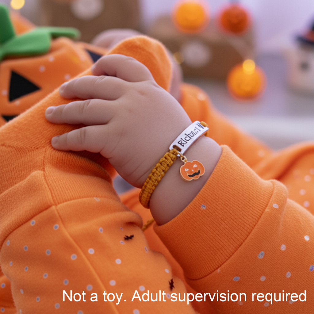Halloween Baby Braided Cord Custom Bracelet (Parent-Child Style) – A Sweet Holiday Keepsake