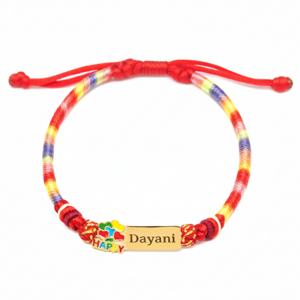 Colorful Cartoon Epoxy Name Bracelet – Personalized Jewelry for Babies & Kids