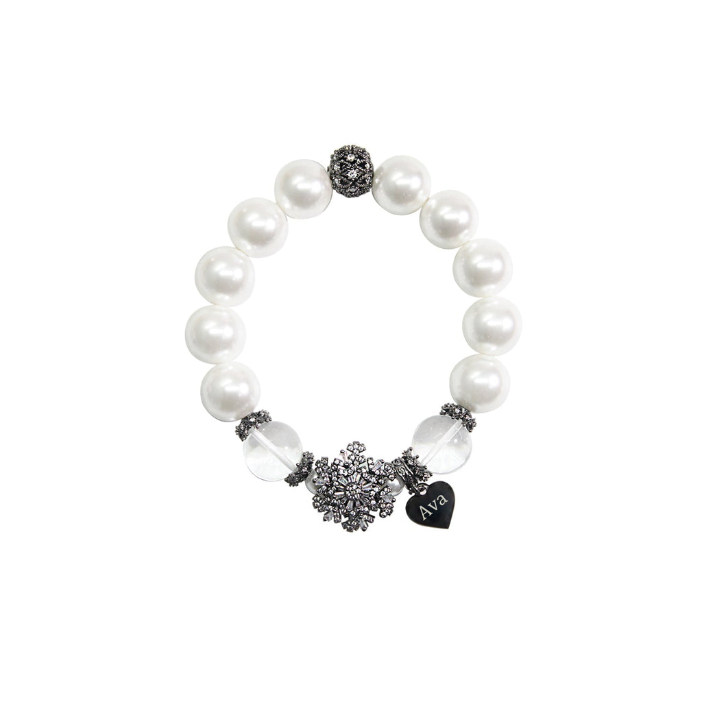 Gothic Halloween Snowflake Heart Bracelet