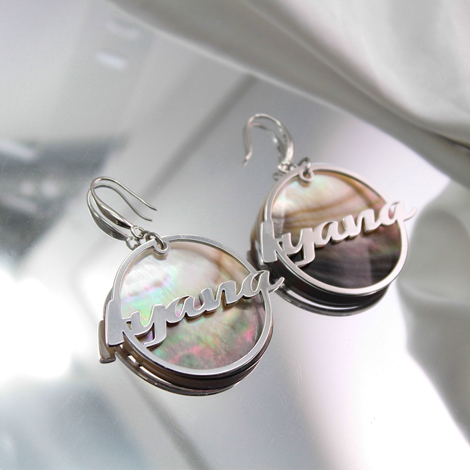 Custom Name Natural Shell Drop Earrings – Jewelry with a Breath of Nature