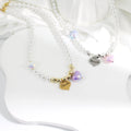 Personalized Heart Pearl Necklace – Custom Birthday Gift