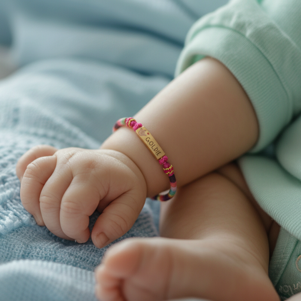 Colorful Cartoon Epoxy Name Bracelet – Personalized Jewelry for Babies & Kids