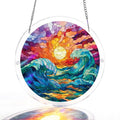 Acrylic Jigsaw Puzzle Suncatcher – Golden Tide Window Decor