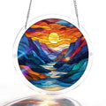 Acrylic Jigsaw Puzzle Suncatcher – Moonlit Riverscape Window Decor
