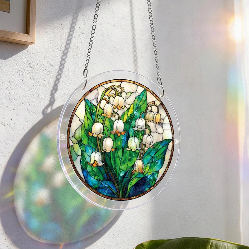 Acrylic Jigsaw Puzzle Suncatcher – Secret Lily Valley Window Hanging Decor