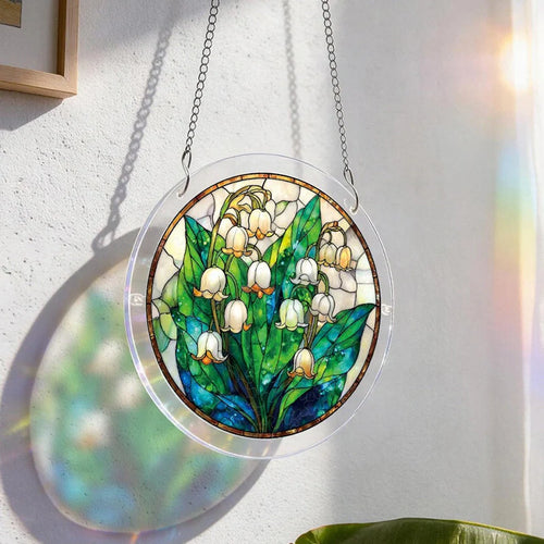 Acrylic Jigsaw Puzzle Suncatcher – Secret Lily Valley Window Hanging Decor