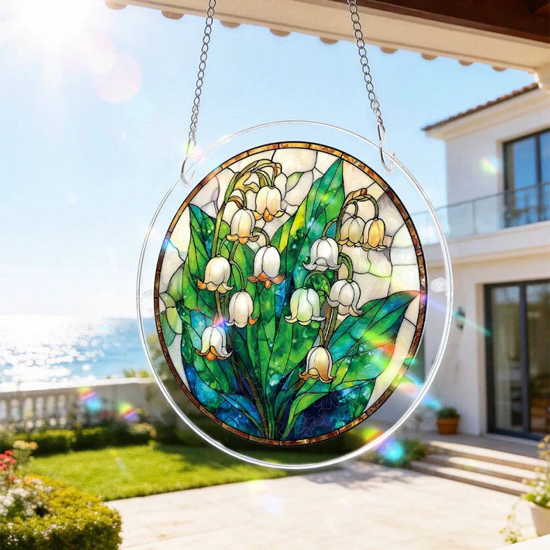 Acrylic Jigsaw Puzzle Suncatcher – Secret Lily Valley Window Hanging Decor