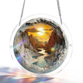 Acrylic Jigsaw Puzzle Suncatcher – Sunset Canyon Window Decor