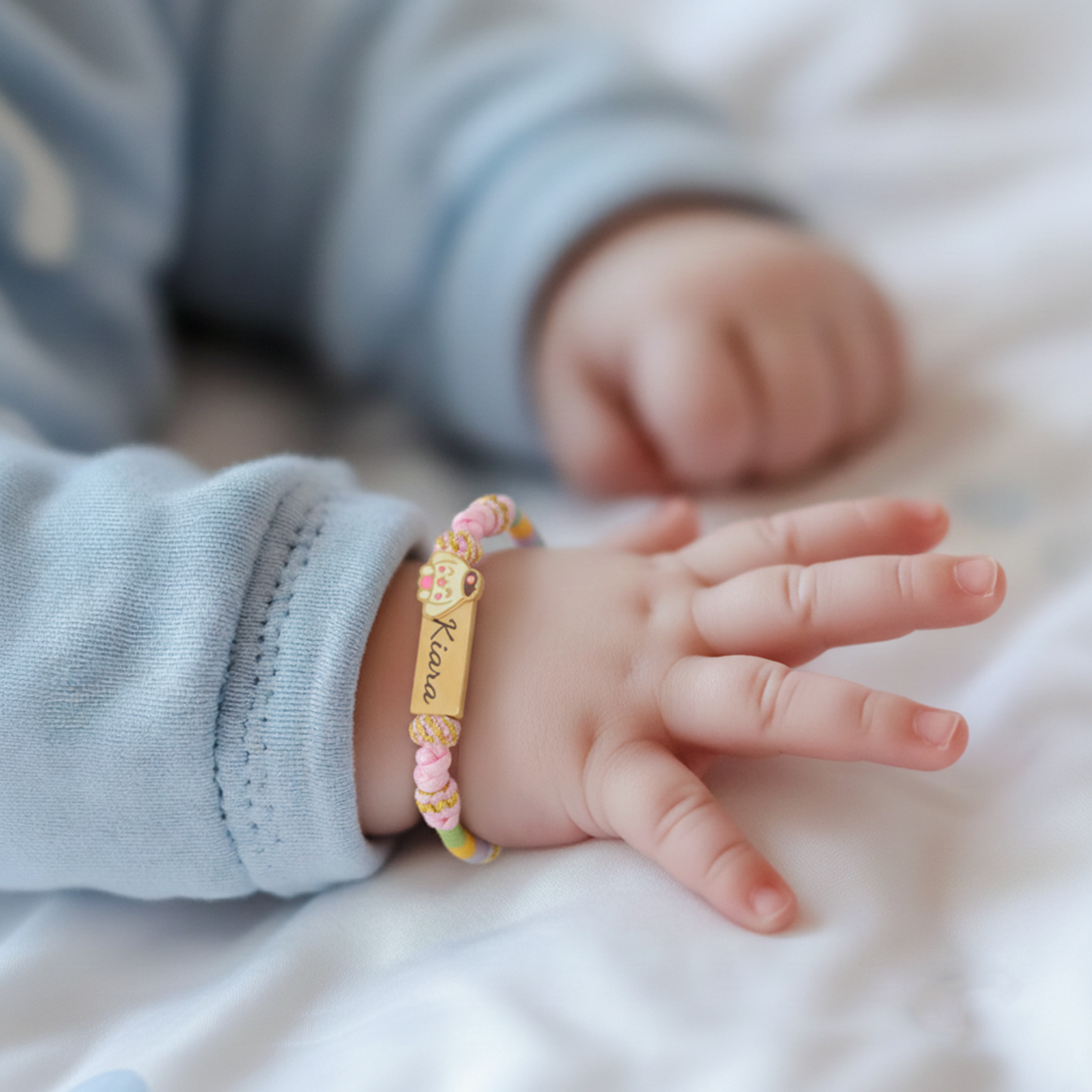 Colorful Cartoon Epoxy Name Bracelet – Personalized Jewelry for Babies & Kids