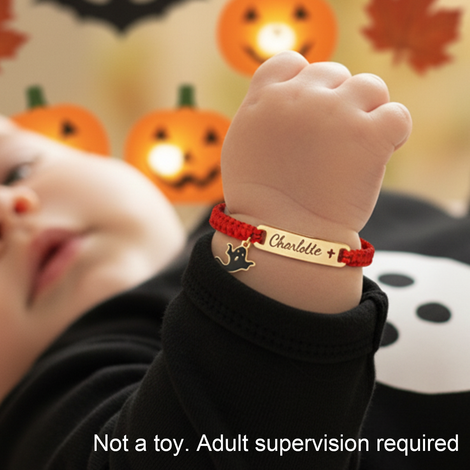 Halloween Baby Braided Cord Custom Bracelet (Parent-Child Style) – A Sweet Holiday Keepsake