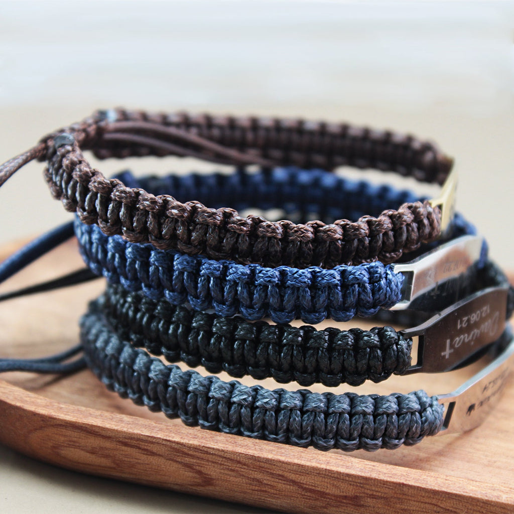 Men’s Braided Leather Custom Name Bracelet – A Gift That Speaks Without Words