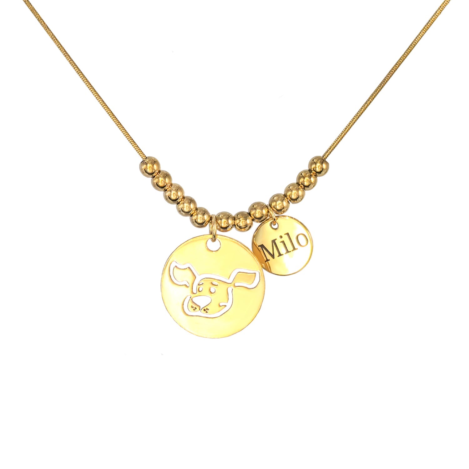 Custom Pet Memorial Necklace | Gold-Plated Stainless Steel Gift