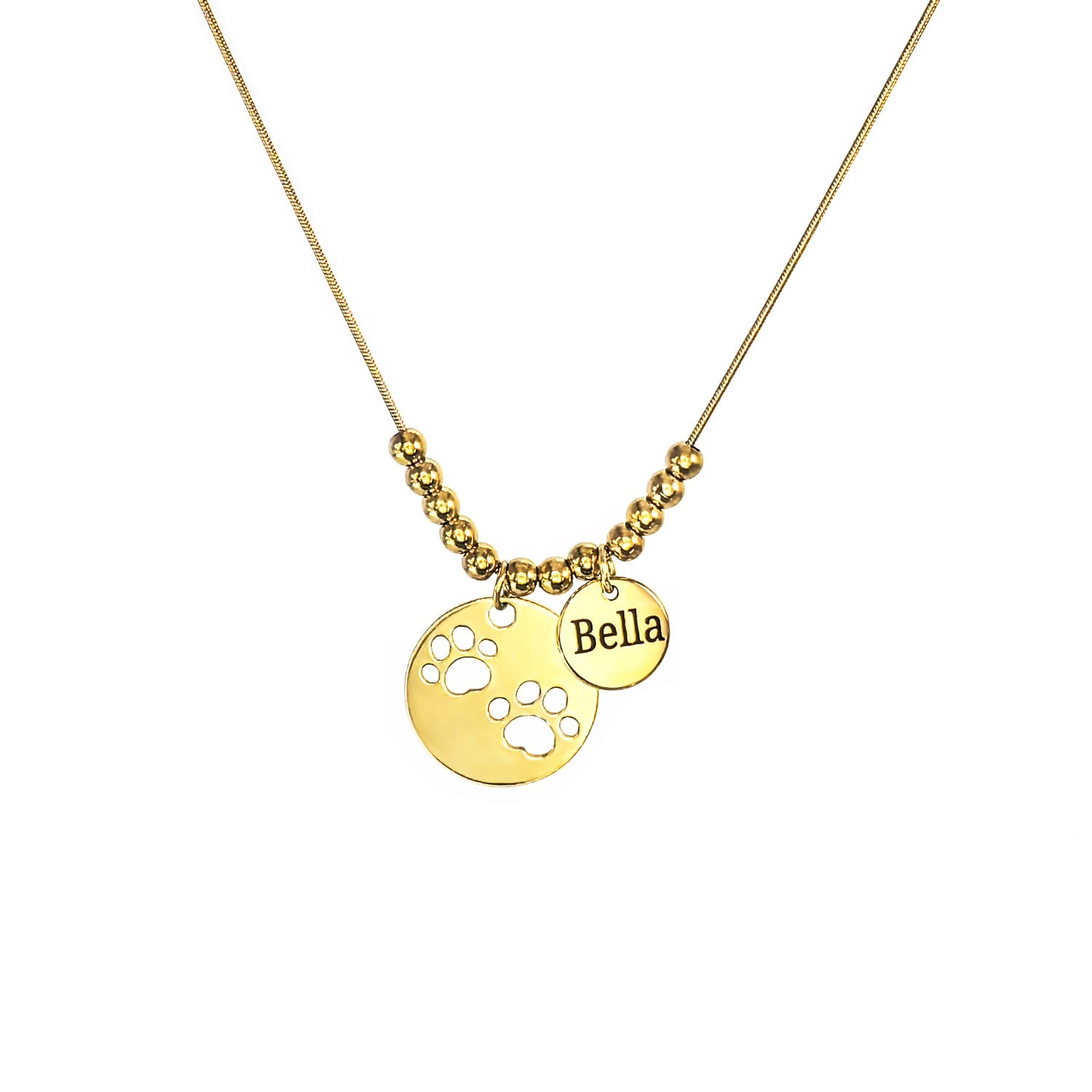 Custom Pet Memorial Necklace | Gold-Plated Stainless Steel Gift