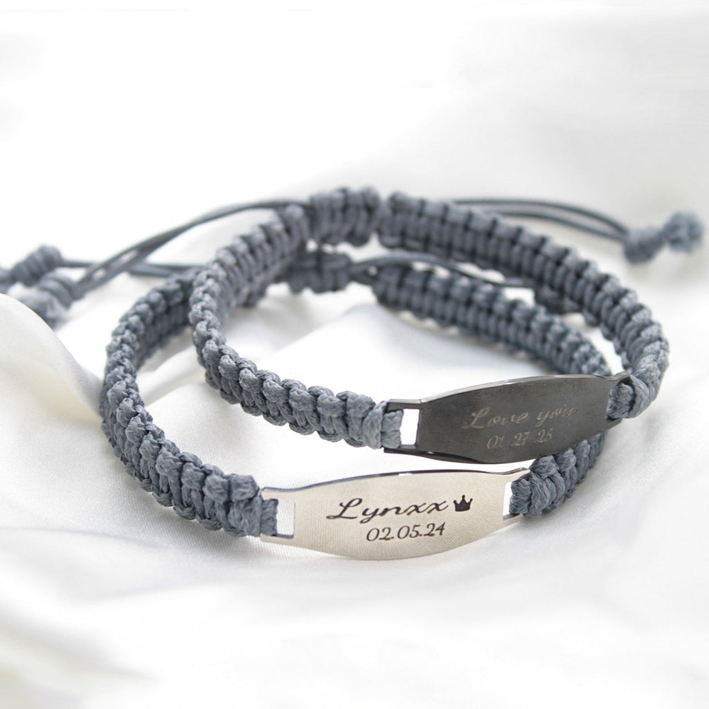 Men’s Braided Leather Custom Name Bracelet – A Gift That Speaks Without Words