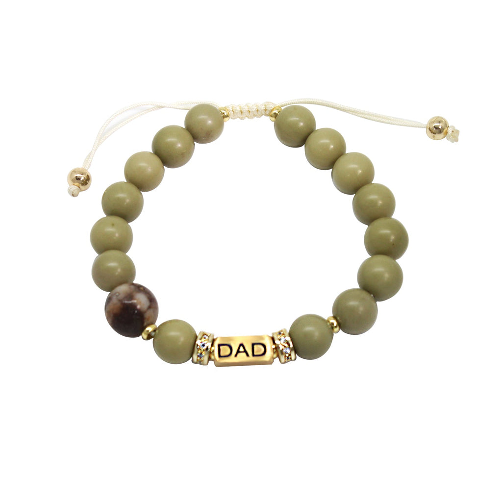 Personalized Natural Stone Bracelet – Custom Engraved Energy Beads for Men & Women