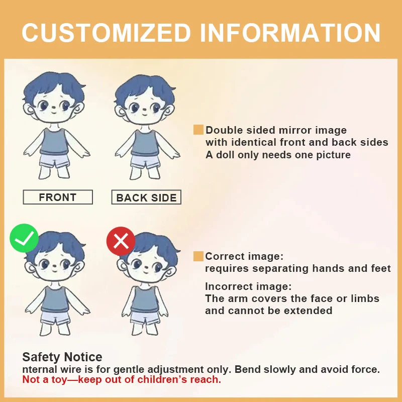 Personalized Photo Humanoid Cushion Doll
