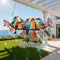 Blossom Songbirds Acrylic Suncatcher – Radiant Floral Bird Window Hanging Decor