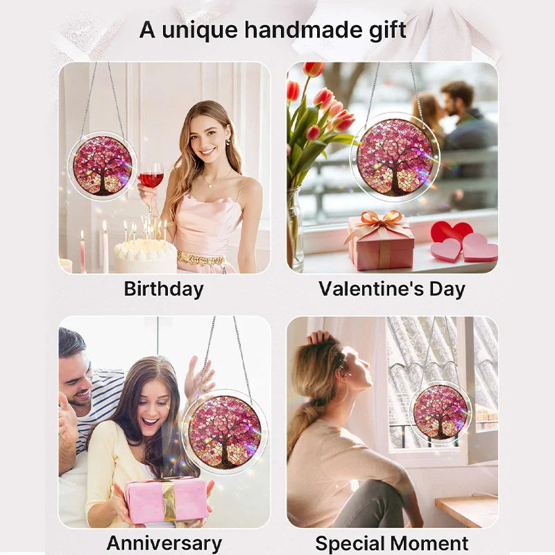 Branches of Love Acrylic Suncatcher Puzzle – Light Catching Window Art Décor