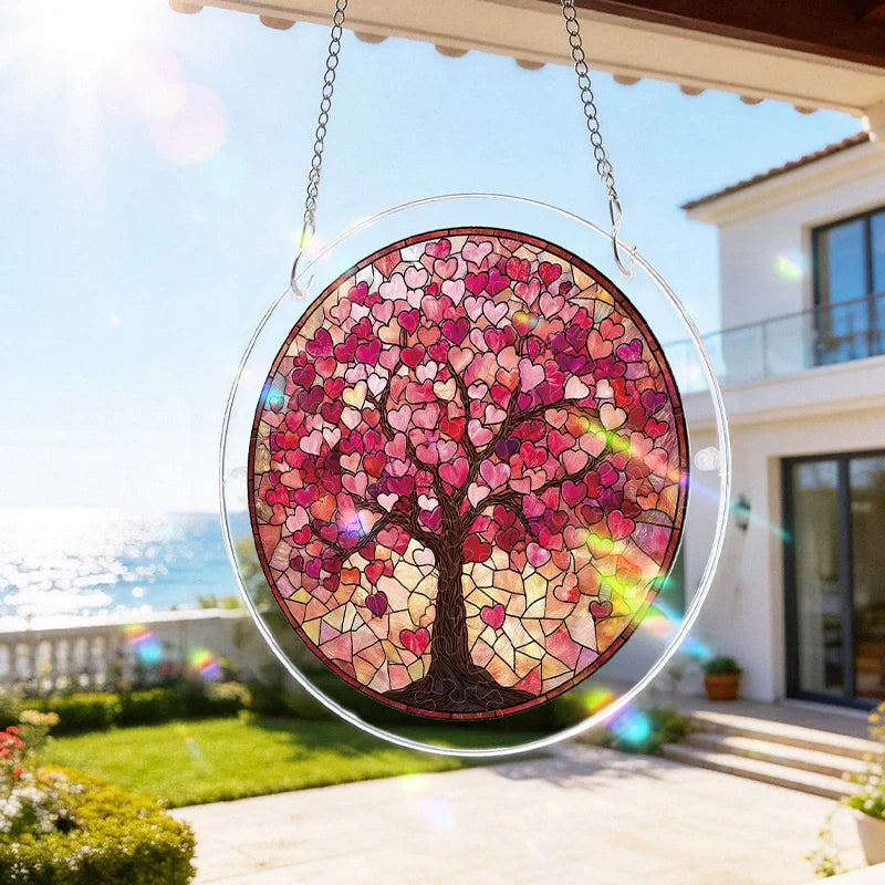Branches of Love Acrylic Suncatcher Puzzle – Light Catching Window Art Décor