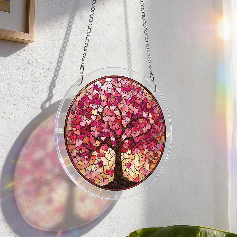 Branches of Love Acrylic Suncatcher Puzzle – Light Catching Window Art Décor