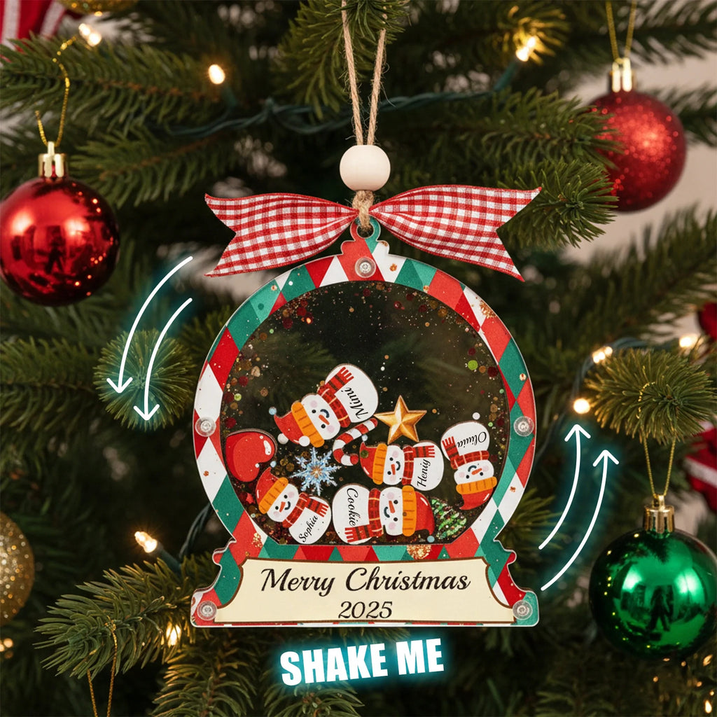 Personalized Christmas 2025 Family Name Cookies Ornament – 3-Layer Acrylic Shake Keepsake for Holiday Magic