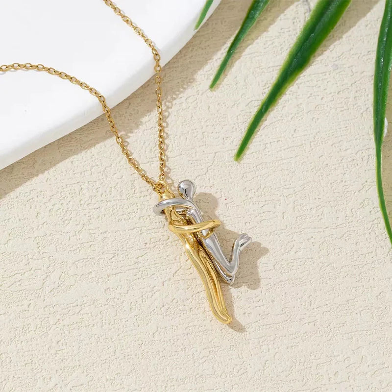 Couple Hug Necklace