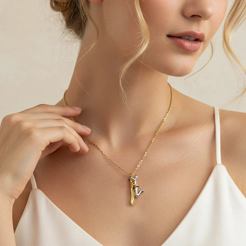 Couple Hug Necklace