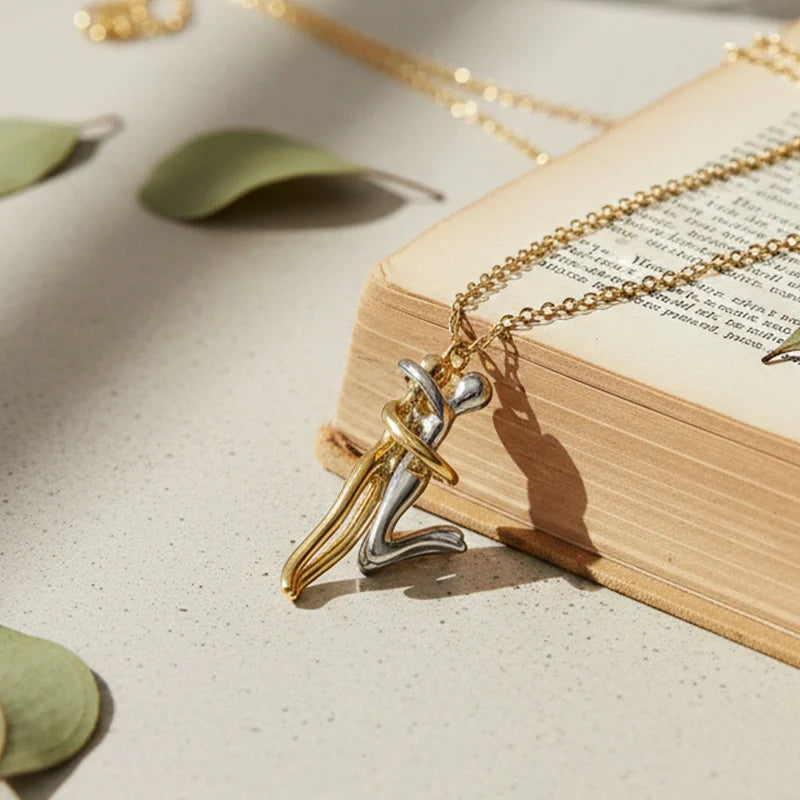 Couple Hug Necklace