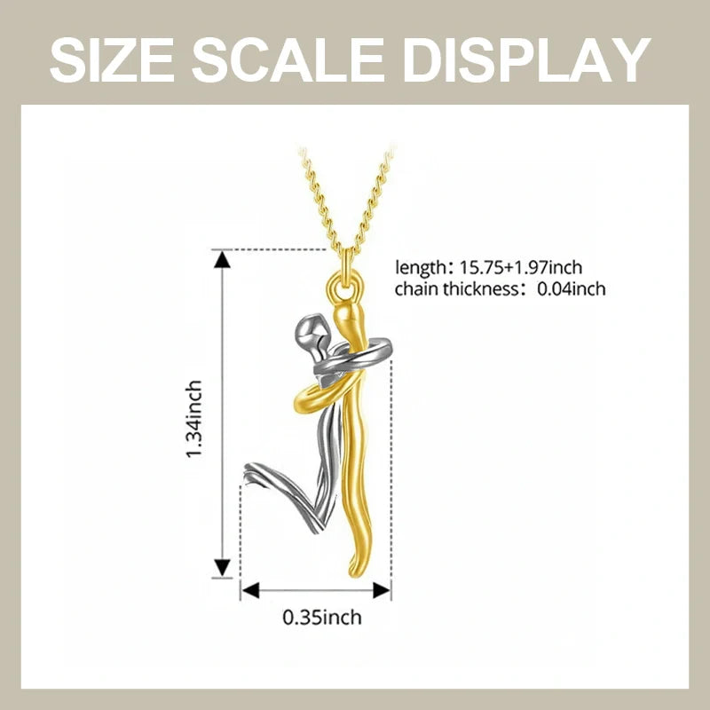 Couple Hug Necklace