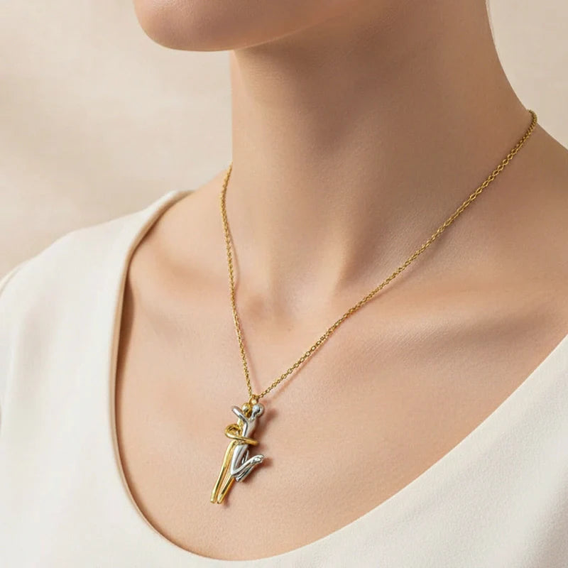 Couple Hug Necklace