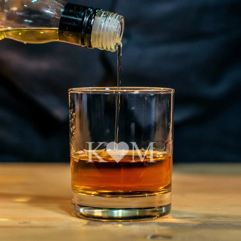 Custom Engraved Whiskey Glass – Personalized 10 oz Bourbon Glass for Groomsmen, Best Man, Dad & Special Occasions