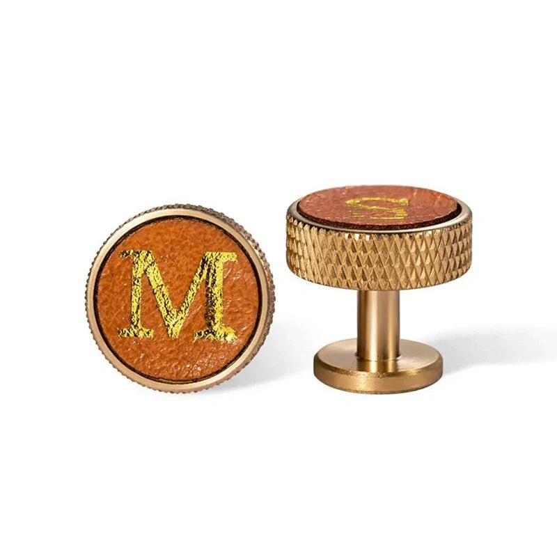 Custom Initial Leather Cufflinks