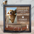 Custom Pet Memorial Photo Frame with Collar Holder – Personalized Dog & Cat Loss Gift | “My Hardest Goodbye” Sign