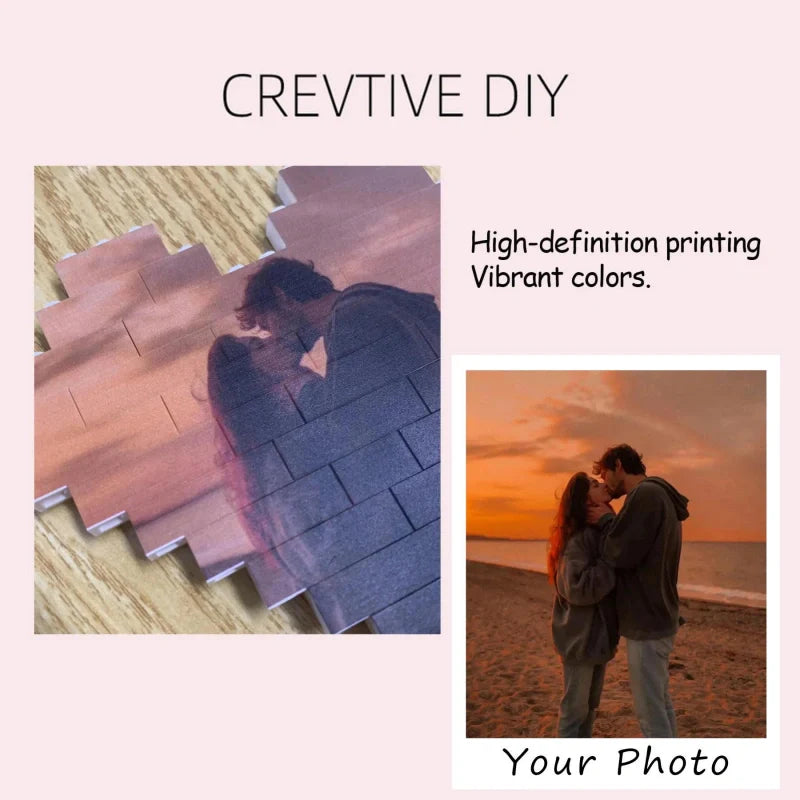 Custom Photo Building Blocks for Couples