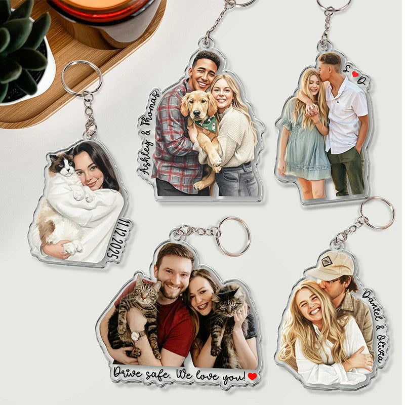 Custom Photo Couples Car Visor Clip