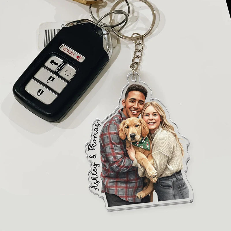 Custom Photo Couples Car Visor Clip