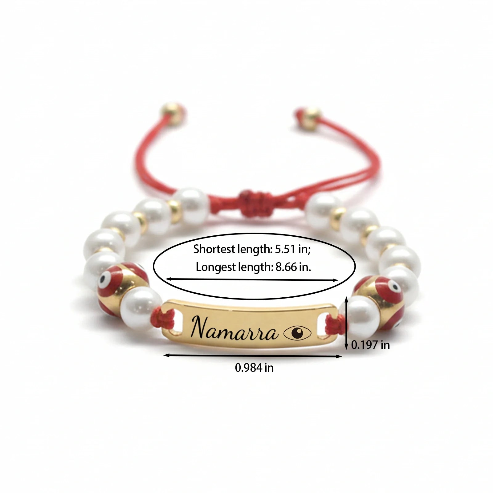 Personalized Evil Eye Baby Bracelet – Custom Handwoven Birth Keepsake for Newborns & Infants