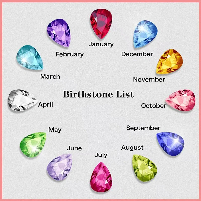 Forever Love Birthstone & Diamond Heart Necklace| Mother’s Day Gift for Mom
