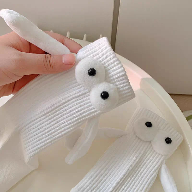 Funny Magnetic Couple Socks | Holding Hands Cotton Matching Socks Gift for Couples & Friends