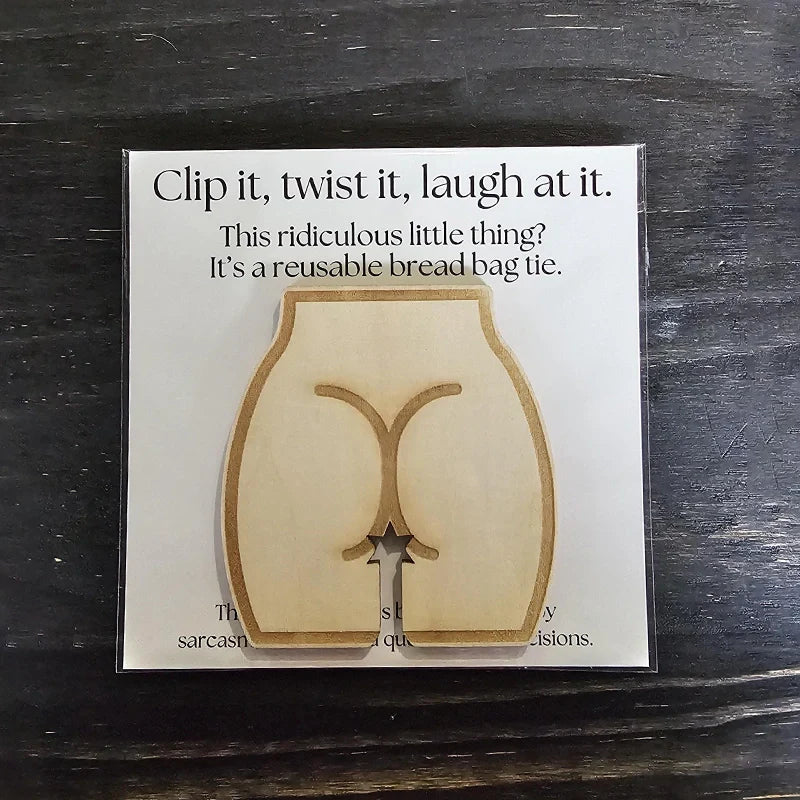 Funny Wooden Bread Bag Ties