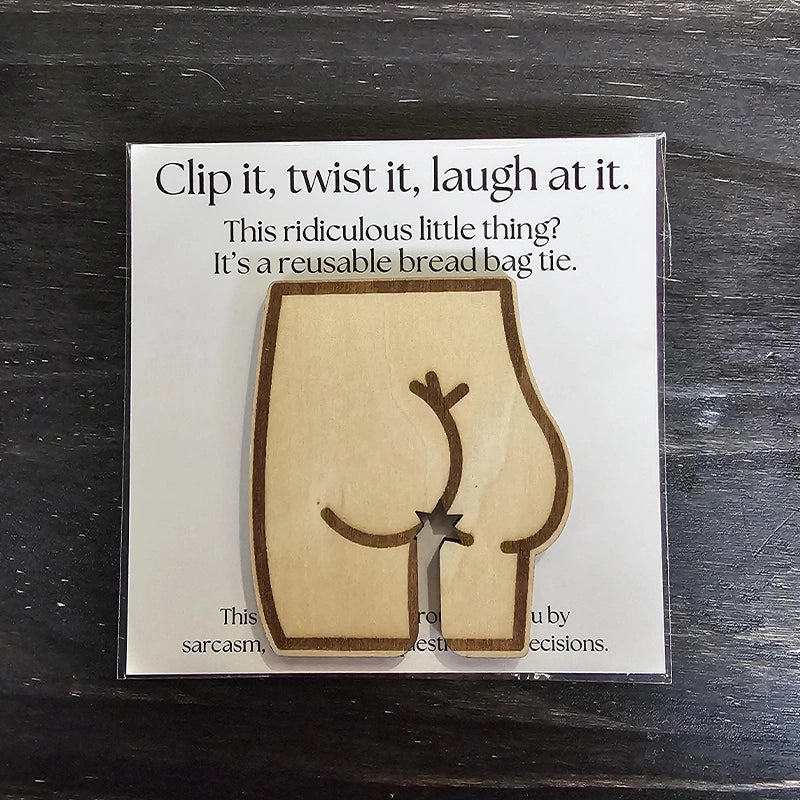 Funny Wooden Bread Bag Ties