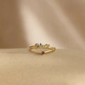 Handmade Personalized Name Ring with Birthstone