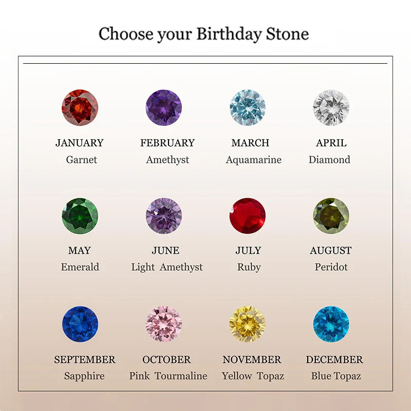 Handmade Personalized Name Ring with Birthstone